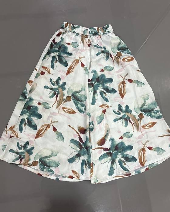White Floral-printed Jumpsuit-style Co-ord Kids Wear