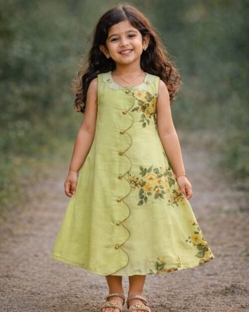 Lime Green Sleeveless A-line Dress