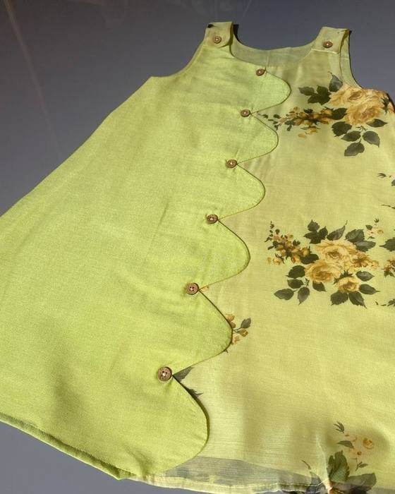 Lime Green Sleeveless A-line Dress