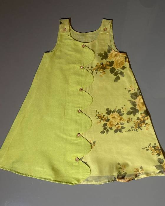 Lime Green Sleeveless A-line Dress